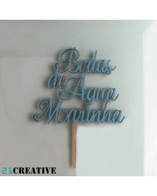 Topper 'Bodas de Água Marinha'