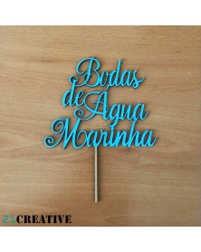 Topper 'Bodas de Água Marinha'