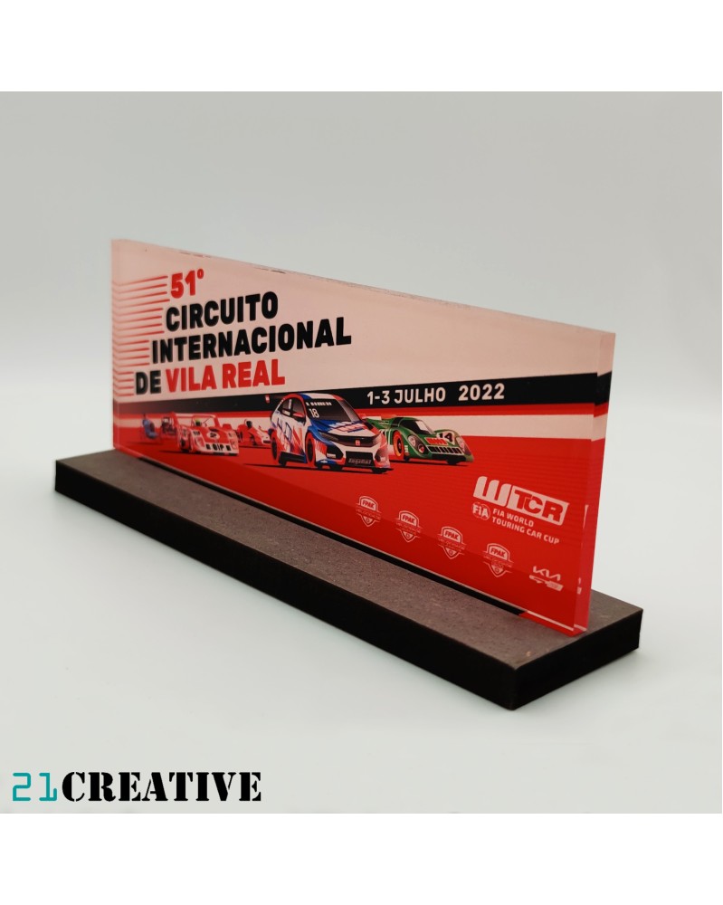 Cartaz corridas WTCR Vila Real 2022 em acrílico