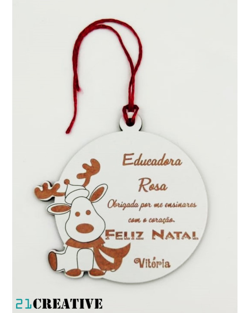 Bola de Natal personalizada com texto