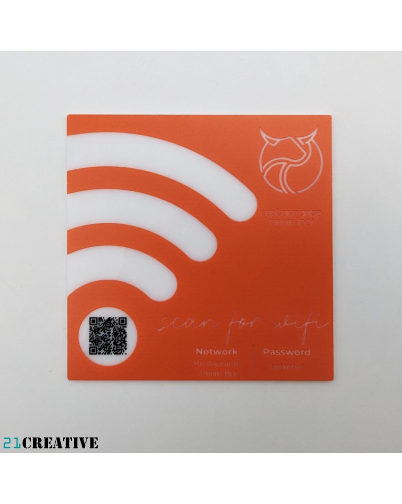 Placa Wifi personalizada com código QR